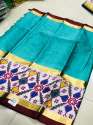 Digital Printed Pure Cotton Silk Saree thumb 6