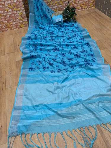 Hand loom Linen Sarees by Cotton Wholesale