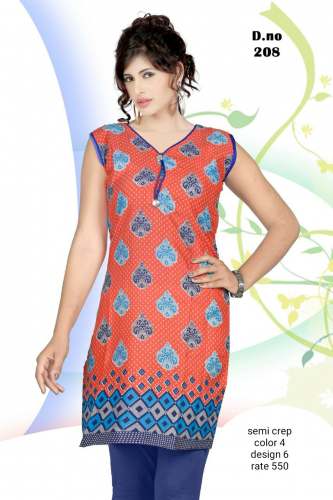casual wear Short Kurti by V V Embroidery