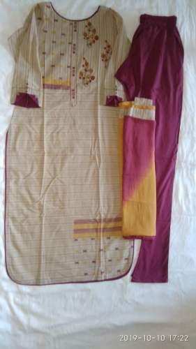 cream dupatta with red dupatta