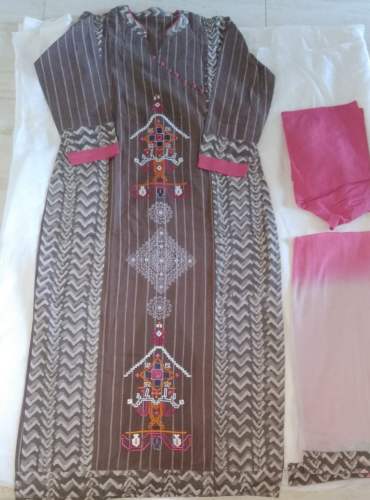 kurti with red bottom,dupatta set by Vinayak Art