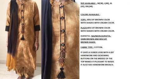 stitched cotton suit