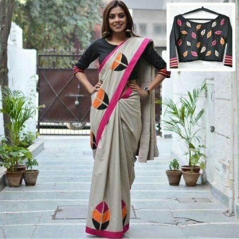 linen saree by .... 