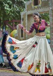 printed work lehenga choli
