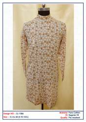 mens cotton plain kurta