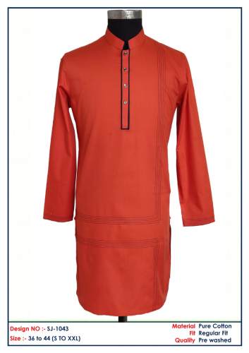 mens plain ethnic kurta by HM Studio