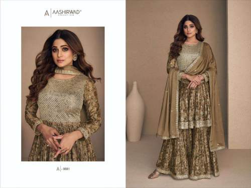 Aashirwad Creation present Flower Readymade Plazzo Style salwar kameez