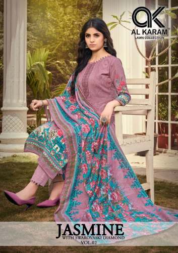 Al Karam Jasmine Vol 2 Soft cotton Digital Print Karanchi Suit 