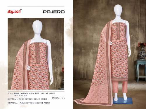Bipson Pajero 2116 Fancy Cotton Dress Material Catalog 