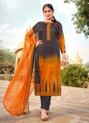 Bipson Presents Shades Pure Jam Satin Khatli Work Patiyala Suits set