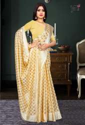 Checks Swarovski Crepe Satin Designer Saree By YNF