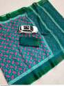 Elegant Linen Digital Printed Saree  thumb 12