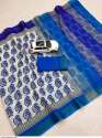 Elegant Linen Digital Printed Saree  thumb 13