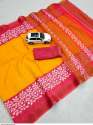 Elegant Linen Digital Printed Saree  thumb 14
