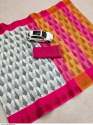 Elegant Linen Digital Printed Saree  thumb 18