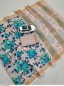 Elegant Linen Digital Printed Saree  thumb 3