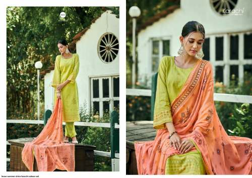 Fancy Summer Shine Karanchi cotton Suit by Kesar 