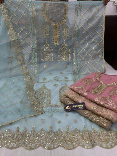 Hike Organza Hand Work Pakistani Suit by P R Clothing 