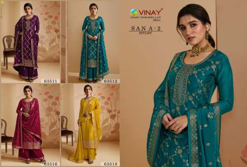 Kaseesh Sana Vol 2 Dola Zari Jacquard Suit by Vinay Fashion in Surat 