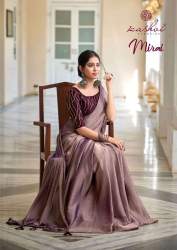 Kashvi Creation Mirai Soft Satin Saree With Embroidered Blouse 