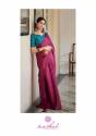 Kashvi Creation Mirai Soft Satin Saree With Embroidered Blouse  thumb 17