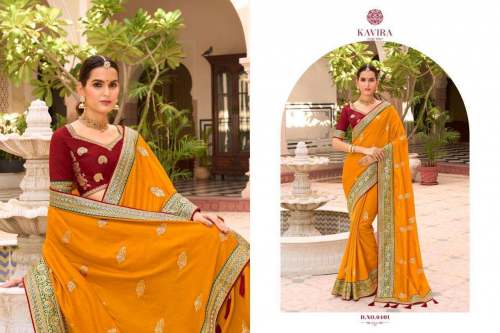 Kavira 6401 Designer Vichitra Silk Saree 