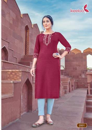 Keeloo Rosie Vol 2 Embroidered Kurtis by Mittoo in Surat 