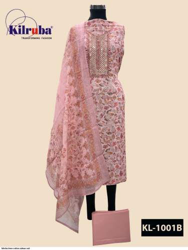 Kilruba Linen Cotton Dress Material 