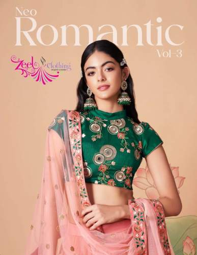 Neo Romantic Vol-3 7315-7326 Semi Stitched Lehenga by Zeel Clothing