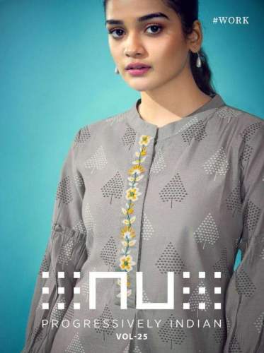 Nu vol 25 Viscose Silk Short Top by Nu Kurti 