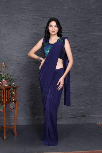 PR clothing At107 Ready to Wear saree with Sequence Blouse