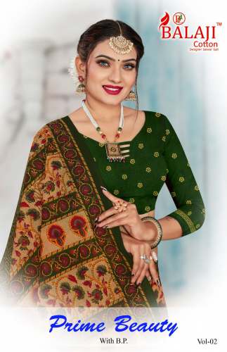 Prime Beauti Vol 2 Cotton Khadi Print Saree by Balaji Cotton