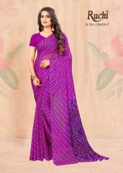 Ruchi Star Chiffon 15825 Bandhani print saree 