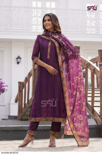 S4U Presents Kantha silk Kurti Catalog 