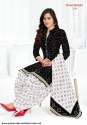 Shree Ganesh White and Black Cotton Patiyala Suit thumb 17