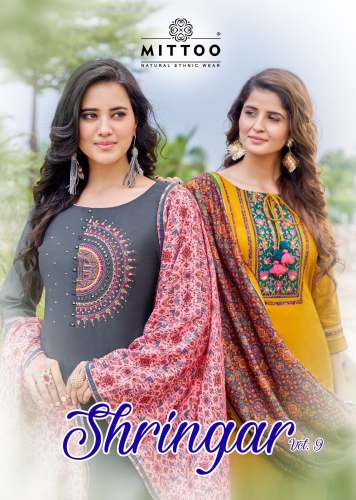 Shringar Vol 9 Kurti Pant with dupatta set By Mittoo Brand 