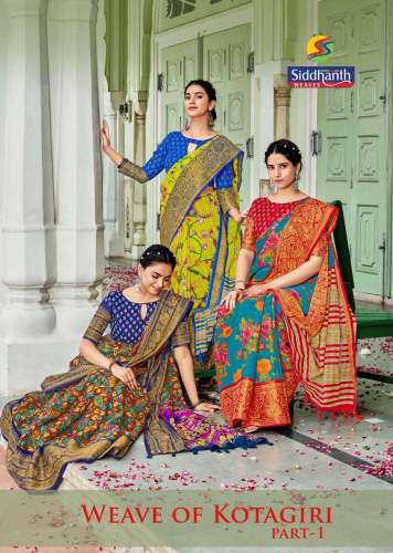 Siddhanth Weave of Kotagiri Printed Casual Wear Saree Catalog