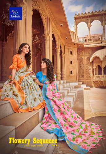 Siddharth Silk Flowery Sequence vol 1 Fancy Saree 