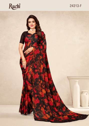 Star Chiffon 24313 Floral Printed Saree by Ruchi