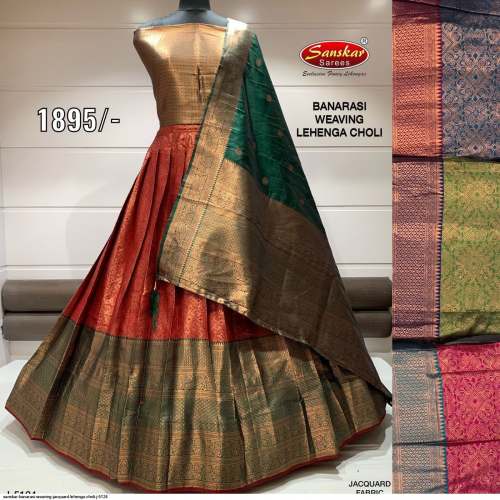 Stylish Banarasi Weaving Jacquard Lehenga J 5124