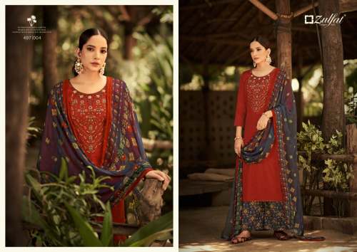 Zulfat Damini 497 Designer Cotton Dress Material Set 