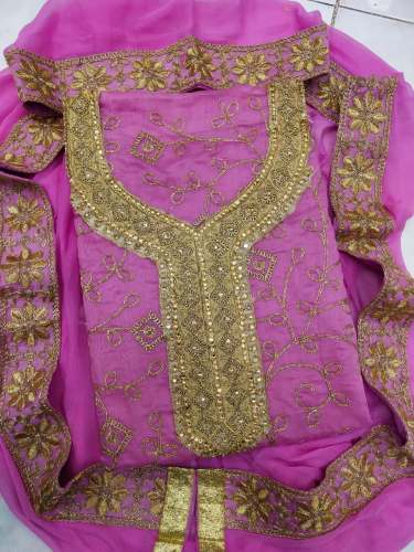 Dress material in chanderi fabric by D G Enterprise