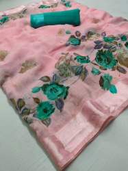 Linen silk saree