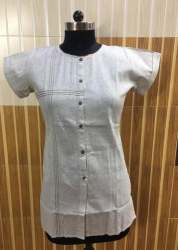 Off White Plain Khadi Kurti