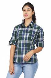 cotton printed ladies shirt