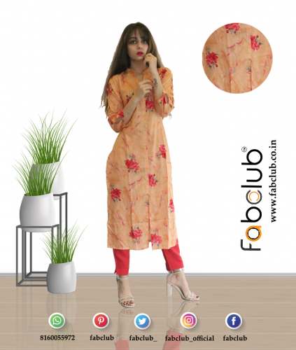 Fabclub Cotton Ladies Designer Kurtis