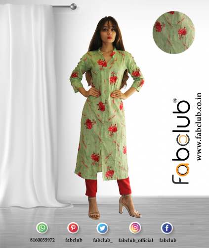 Fabclub Ladies Cotton Party Wear Kurtis