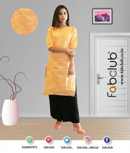 Fabclub Ladies Cotton Straight Kurtis