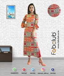 Fabclub Ladies Heavy Rayon Designer Kurtis