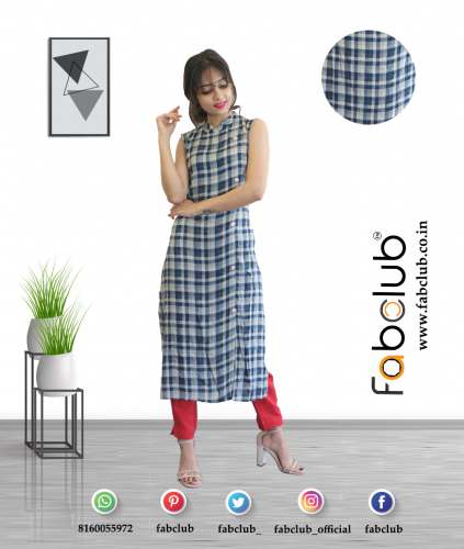 Fabclub Rayon Ladies Party Wears Kurtis